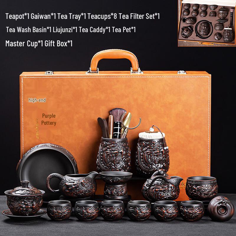 Elegant Chinese White Porcelain Kung Fu Tea Set