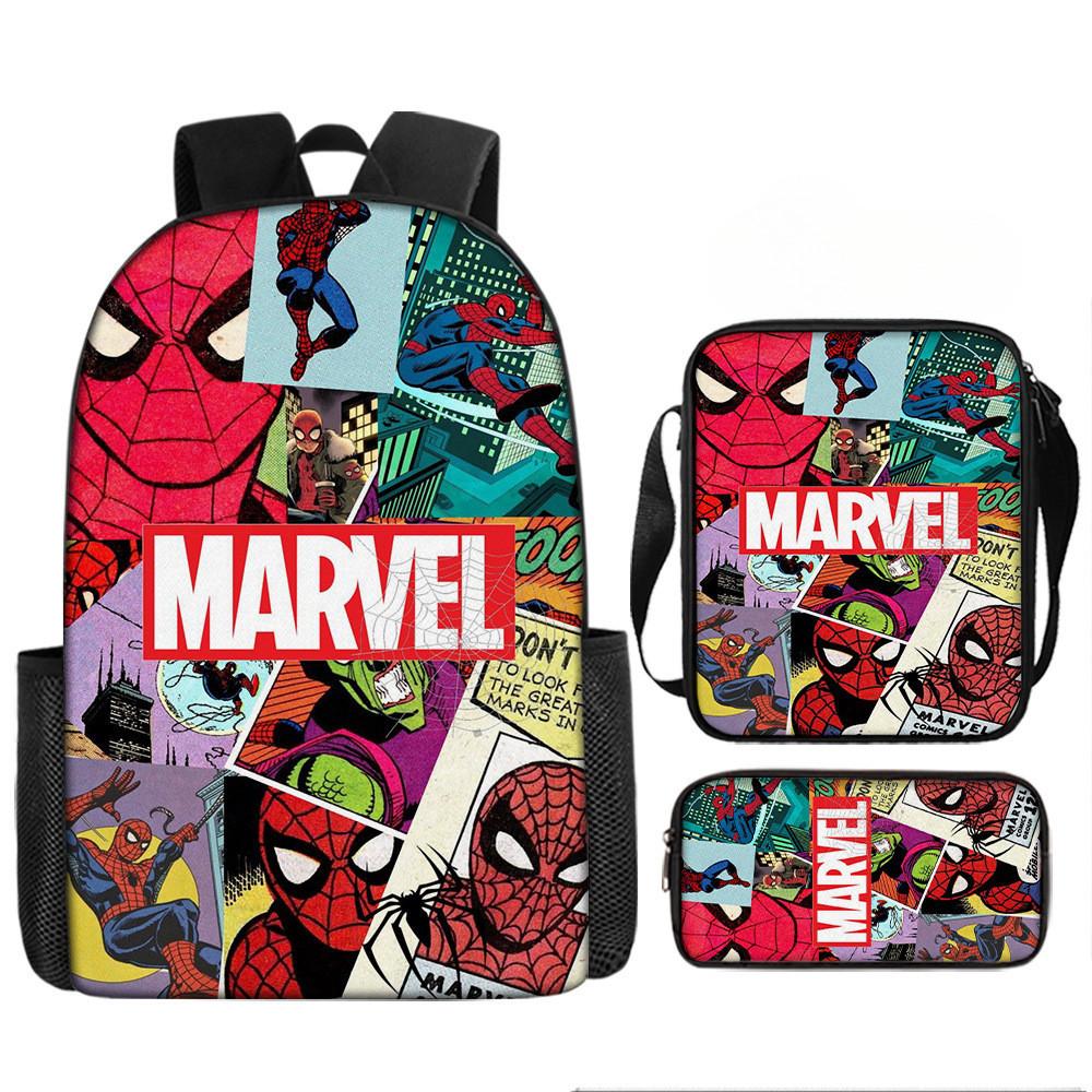 Backpack Cartoon Printed Schoolbag Pencil Bag Shoulder Bag