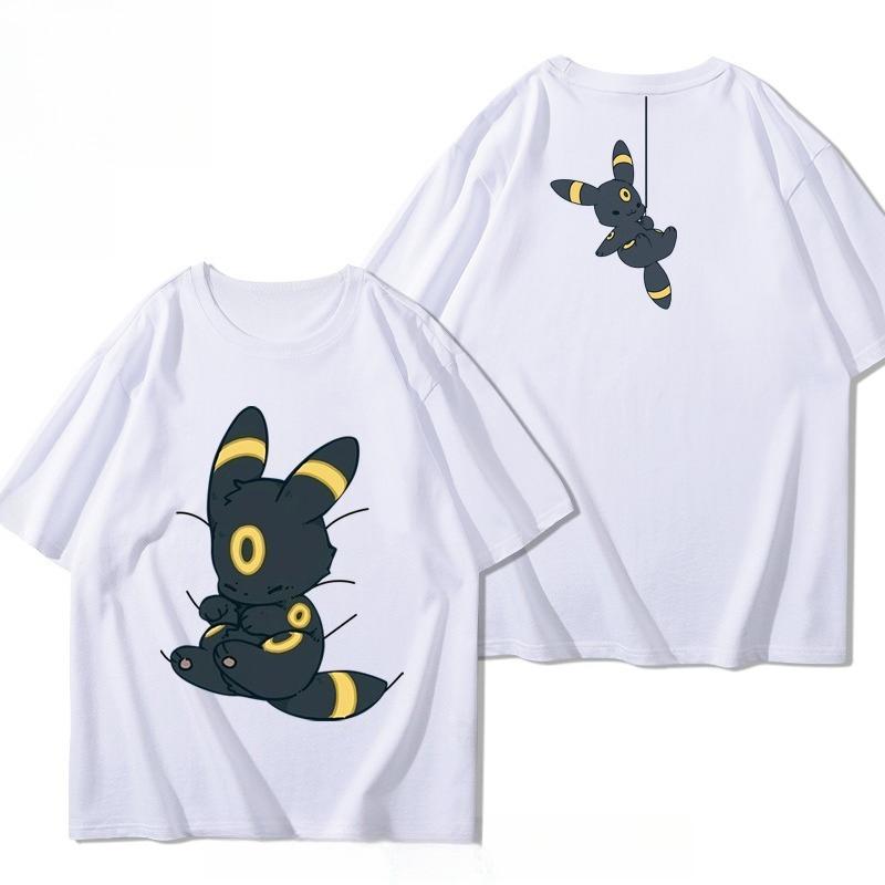 

Футболка с креативным принтом Umbreon для портативной игры Pokémon, летняя новинка в стиле Харадзюку, свободный крой, повседневный топ с коротким рукавом для мужчин и женщин S