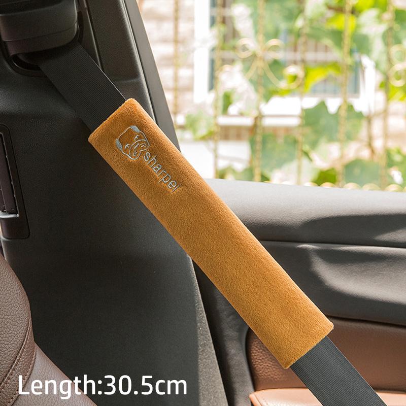 Universal Car Seat Belt Cover Plush Cute Cartoon Car Safety Belt Cover Shoulder Pad For Kids Adults Car Interior Accessories