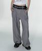 CRANK Low-Rise Riveted Wide Pants_Gray