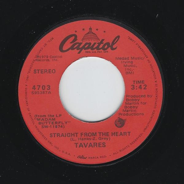 

7inch Record TAVARES Straight From The Heart 4703 Capitol Records 1979 US SoulFunk Used