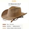Popular European and American classic straw woven western cowboy hat men's and women's outdoor fashion OL wind woven top hat
