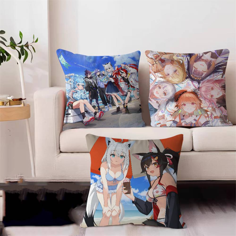 Anime H-hololive Production Pillow Anime Pillow Sofa Bed Head Pillow Cover Cushion Cover 45x45 Cm Fashion
