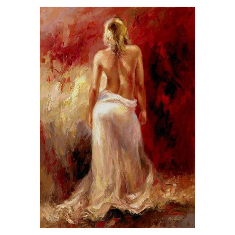 

Абстрактный портрет, современная обнаженная женщина, картина маслом на холсте, сексуальная женская Настенная картина для тела для гостиной, Куадрос 50x75cm