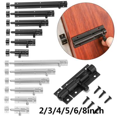 Furniture Aluminum Alloy Hinge Door Bolts Padlock Clasp Cabinet Catches Door Lock Buckle Silent Gate Hook Window Catch Lock