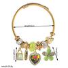 Stainless Steel Bracelet - Fashionable and Sweet Heart-shaped Lock Charm with Love Hearts and Flowers - High-end String Bead Bracelet