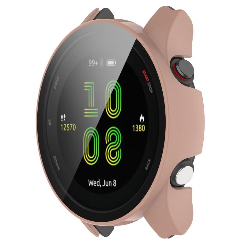 For GarminForerunner 255S Housing for Case Tempered Film Screen Protector Shockproof One-piece for Shell Smartwatch Slee