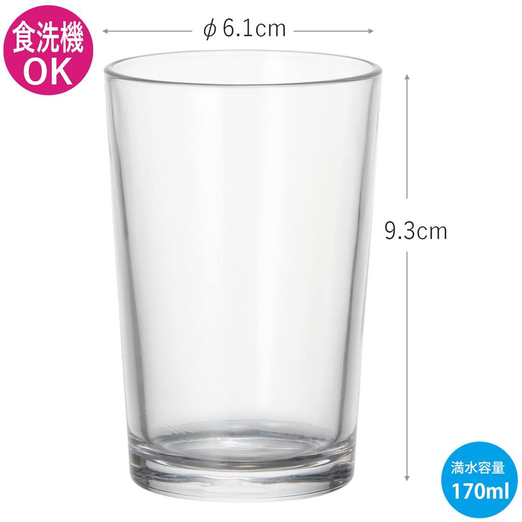 Toyo Sasaki Glass Tumbler Glass Standard Press 6 Tumblers 170ml Set of 60 Made in Japan Dishwasher Safe Glass Cup Beer Glass Commercial Glass P-01102