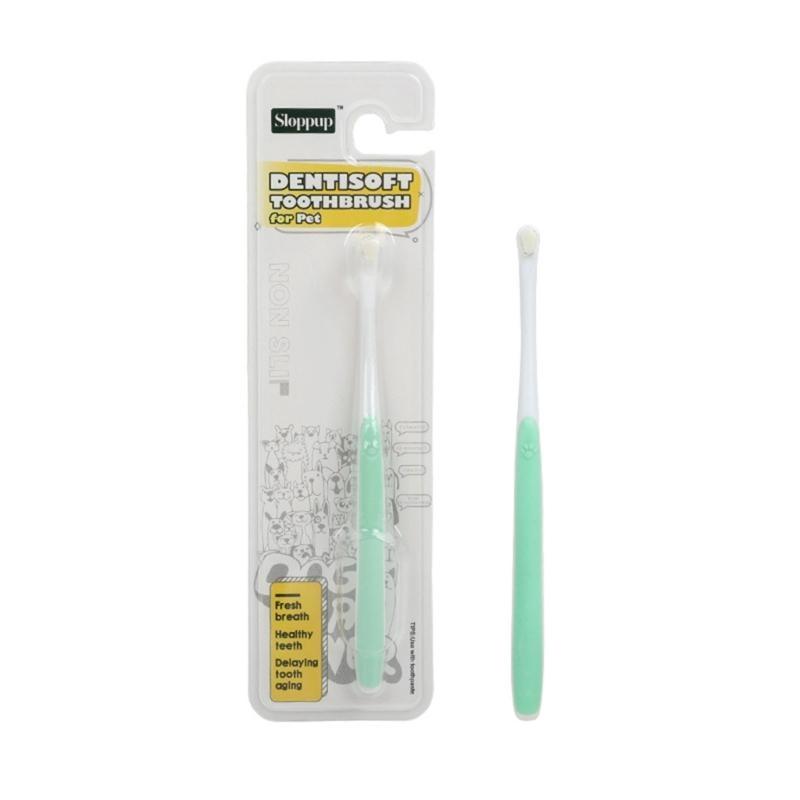

Pet Toothbrush Brush Addition Bad Breath Tartar Teeth Care Dog Cleaning Mouth Dog Care Supplies зелений