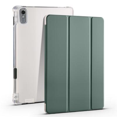 3-fold Clear TPU Leather Tablet Case with Pen Slot