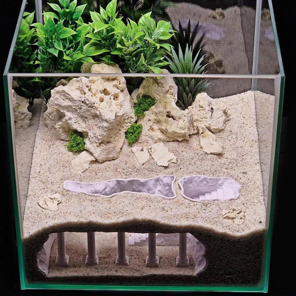 Fish Decorations For Tank 3D Printing Multi-Entrance Tunnel Design Fish Tank Decoration Cave For Bathrooms Kitchens Bedrooms