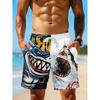 Creative Colorful Summer Leisure Holiday Cool Daily Versatile Shorts Fashionable Comfortable Plus Size Drawstring Loose Men Animal 3D Shorts