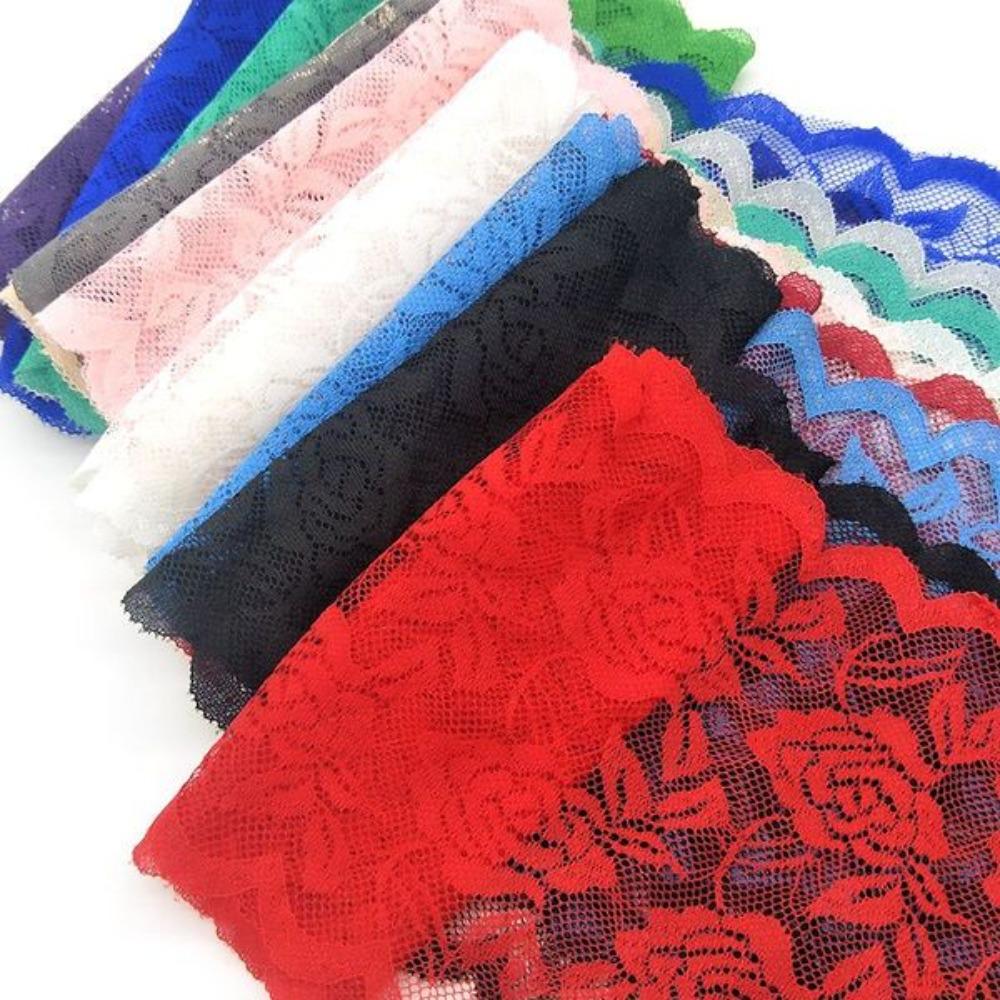 Clothes Lace Skirt Width 15cm Rose-shaped Lace Soft Elastic Accessories Curtains, Door Curtains DIY Apparel Sewing Supplies