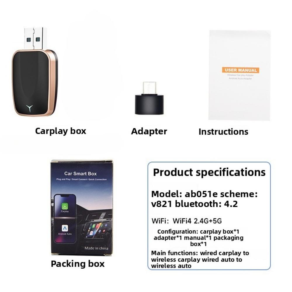 Bezprzewodowy moduł CarPlay Box Konwertuj przewodowy na bezprzewodowy Inteligentny Moduł Samochodowy Android Auto dla Płynnej Łączności