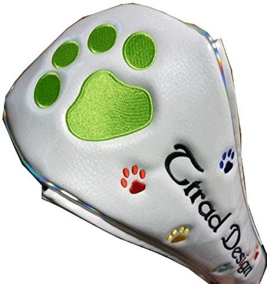 

Чехол для гольф-головки Paw Fairway с магнитом (Белый/Зеленый)