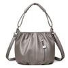 Retro Texture Crossbody Single-shoulder Bag Large Capacity Simple and Fashionable Hand-held Bucket Bag