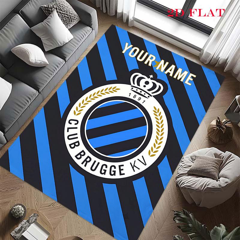 Custom Club Brugge Carpet Rug for Living Room Bedroom Home Sofa Decoration,Kids play Nonslip Floor Mat