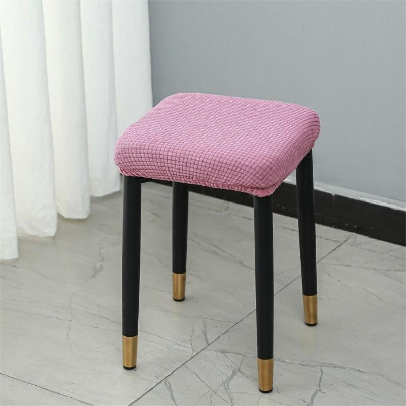Plaid Square Seat Cover Thickened Chair Cover Small Stool Cover  Household