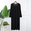 Autumn Night Dress Women Loose Large Nightgown Solid Color Sleepshirts Long-Sleeves Nightie Nightdress Modal Sleepwear