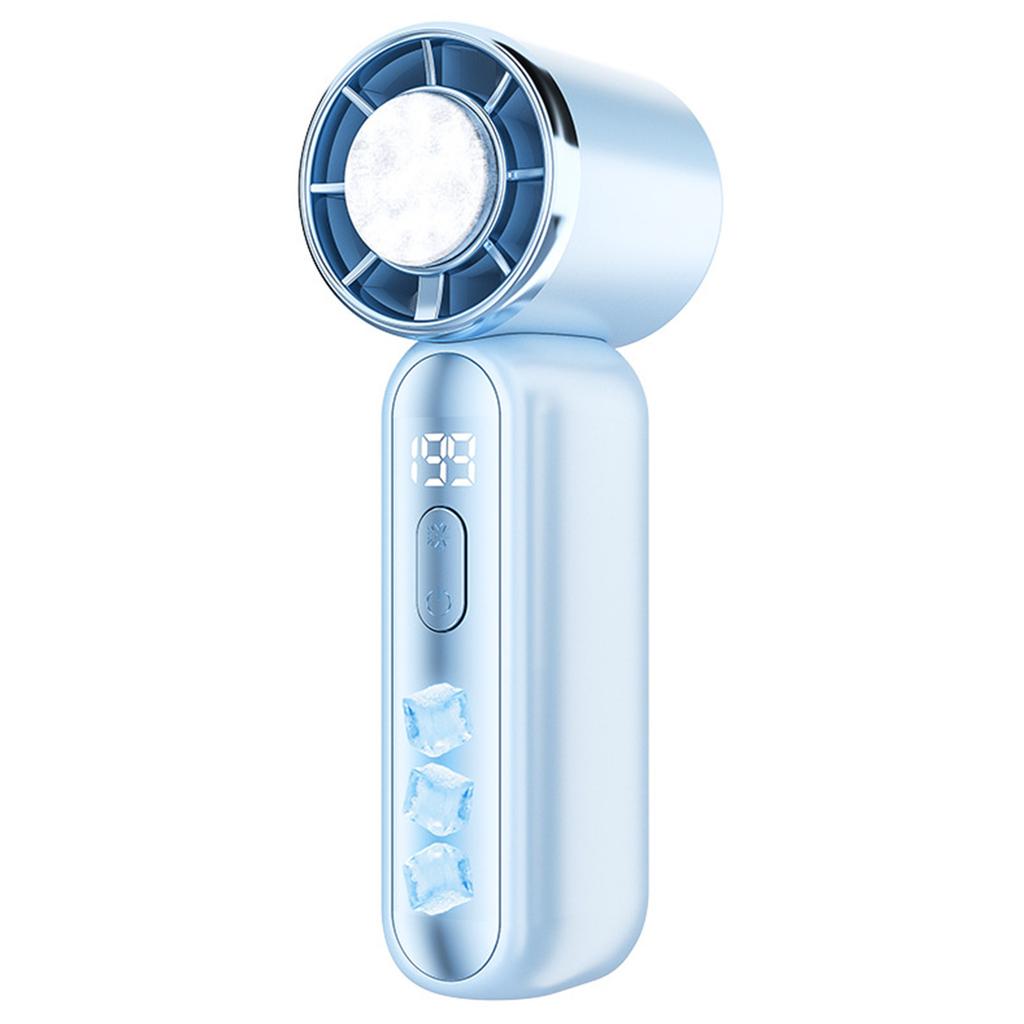 Portable Digital Display Handheld Fan with Cooling Function Rechargeable Battery USB Powered Adjustable Speed Design