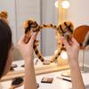Stage Character Accessory with Plush Animal Print for Cosplay Outfits, Party Styling and Role-Play Wear Appeal
