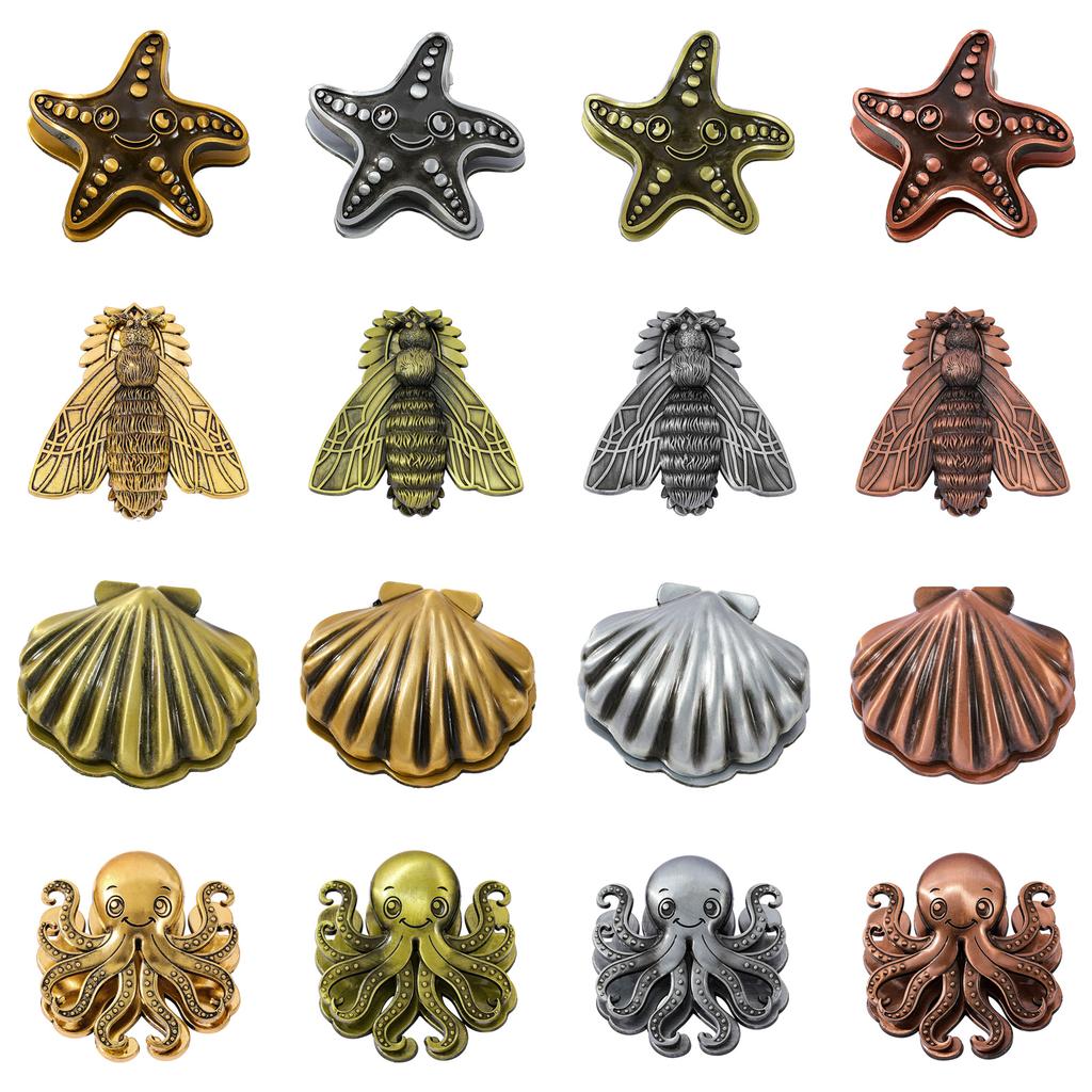 Alloy Book Accessories Decorative Page Clip Clamp Ornate Shell And Underwater Creature Design For Writers