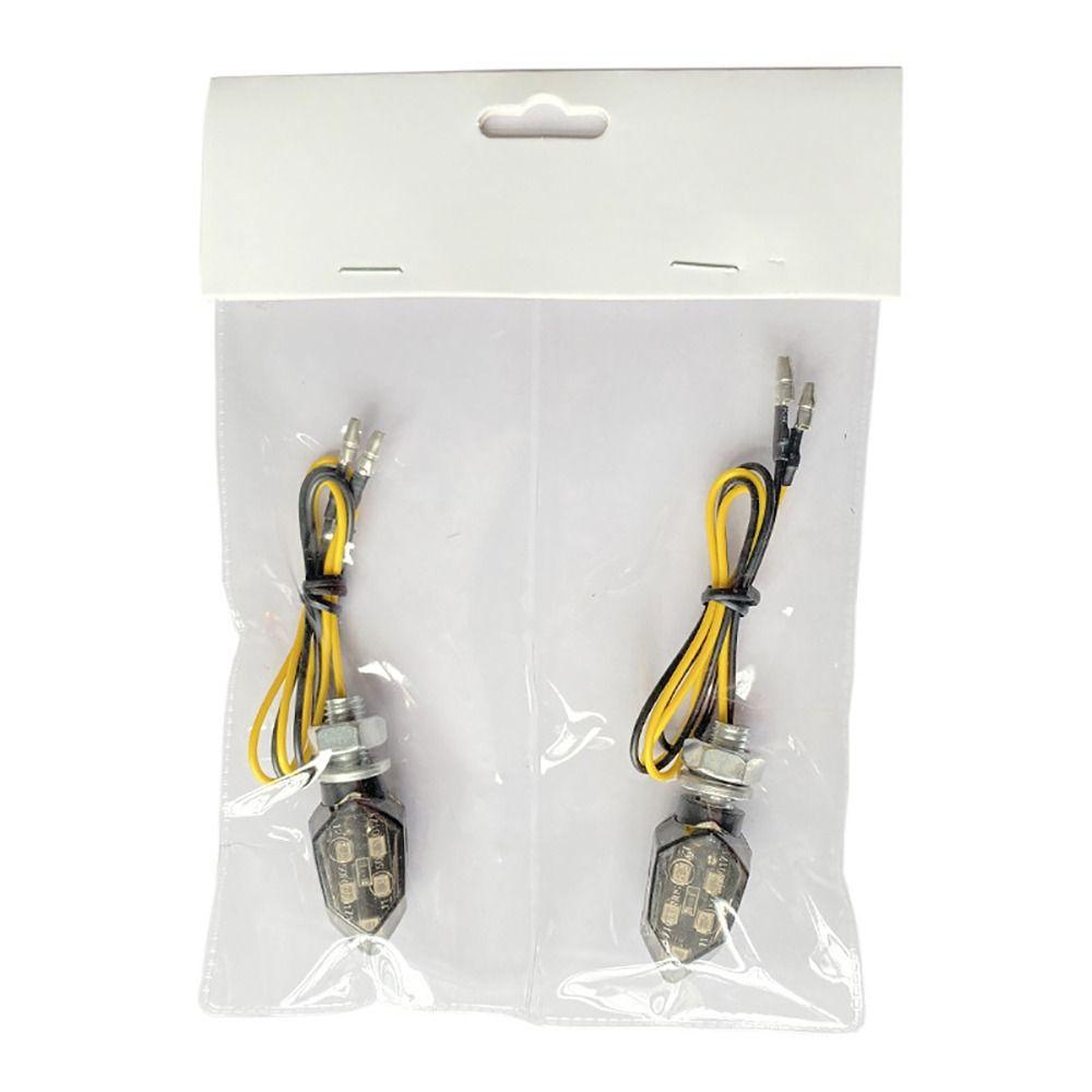 1Pair Mini LED Indicators Light Universal Amber Blinker  Motorcycle Motorbike Accessory