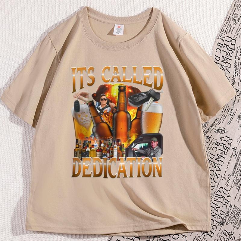 BenberFashion Het Heet Toewijding T-shirt Casual Katoen Korte Mouw T-shirt Ronde Hals Grappig Alcoholisch Meme T-shirts Bier Drinken Tee XL