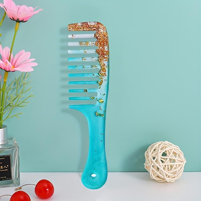 Resin Drop Glue Resin Comb Silicone Mold for Women Vintage Universal Hair Comb Silicone Mold for DIY Handmade