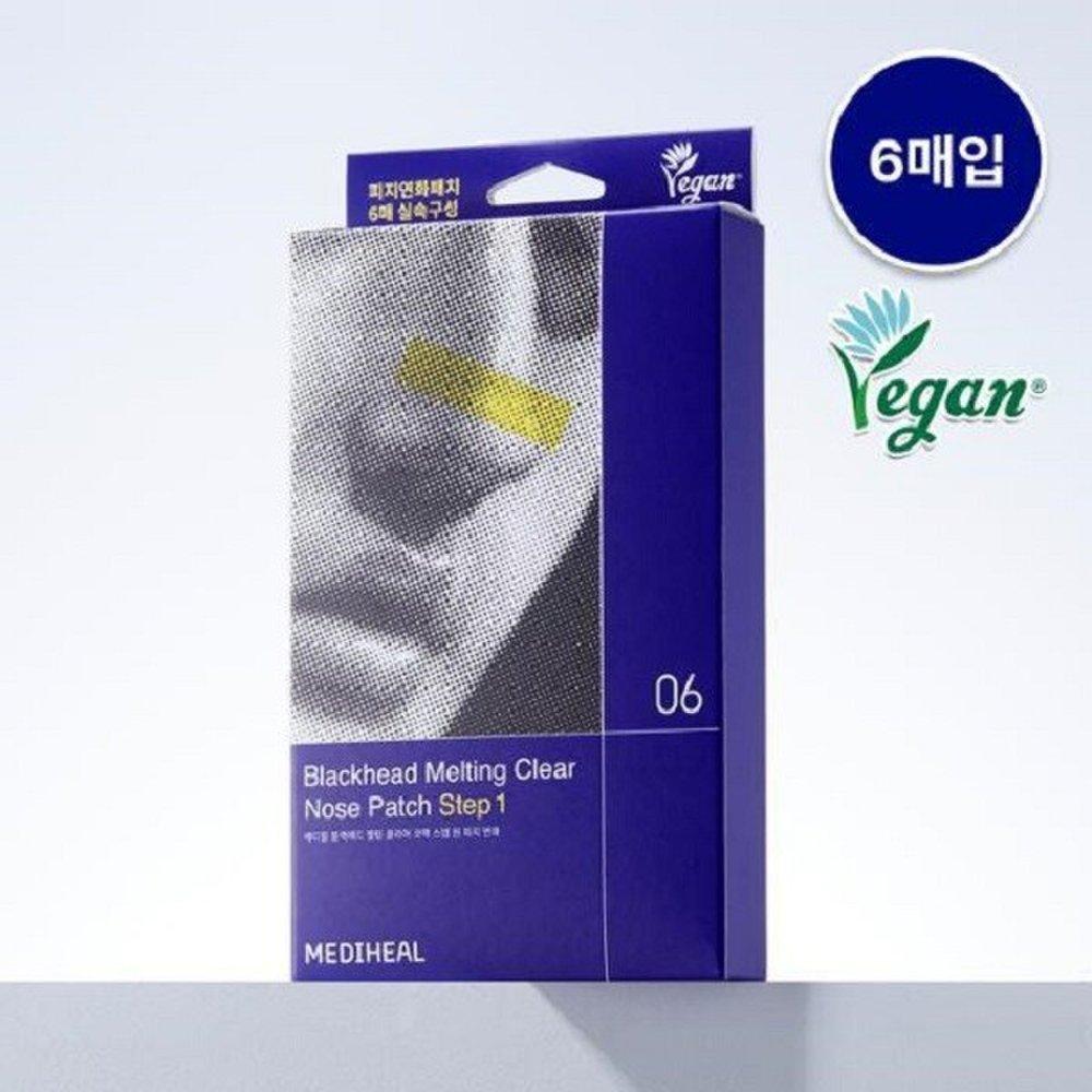 

Mediheal Blackhead Melting Clear Nose Pack Step One Sebum Softing 6 упаковок