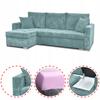 Bonito Corner Sofa Bed Family Meble Corduroy Green