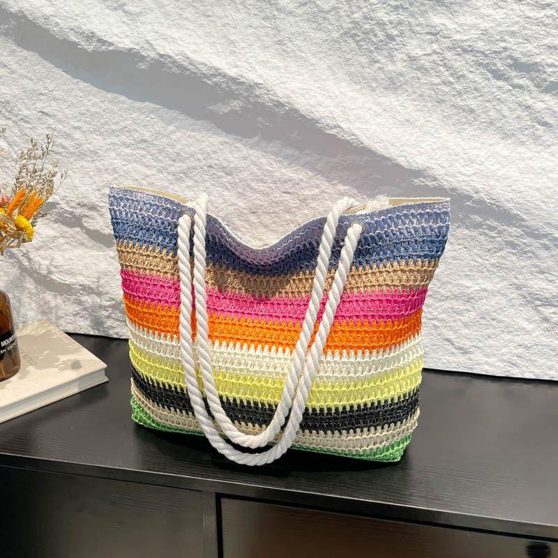 Seaside Vacation Straw Bag Leisure Beach Bag Women's Summer New Large-capacity Tote Bag