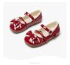 Snuffy Girls' New Year Red Princess Lolita Leather Shoes - Fashionable, Soft Sole for Spring/Autumn 2026
