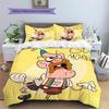 Uncle Grandpa  Pattern Bedding Quilt Set  Home Decoration  Gift (1 * Duvet Cover + 2 * Pillowcase  Without Core)