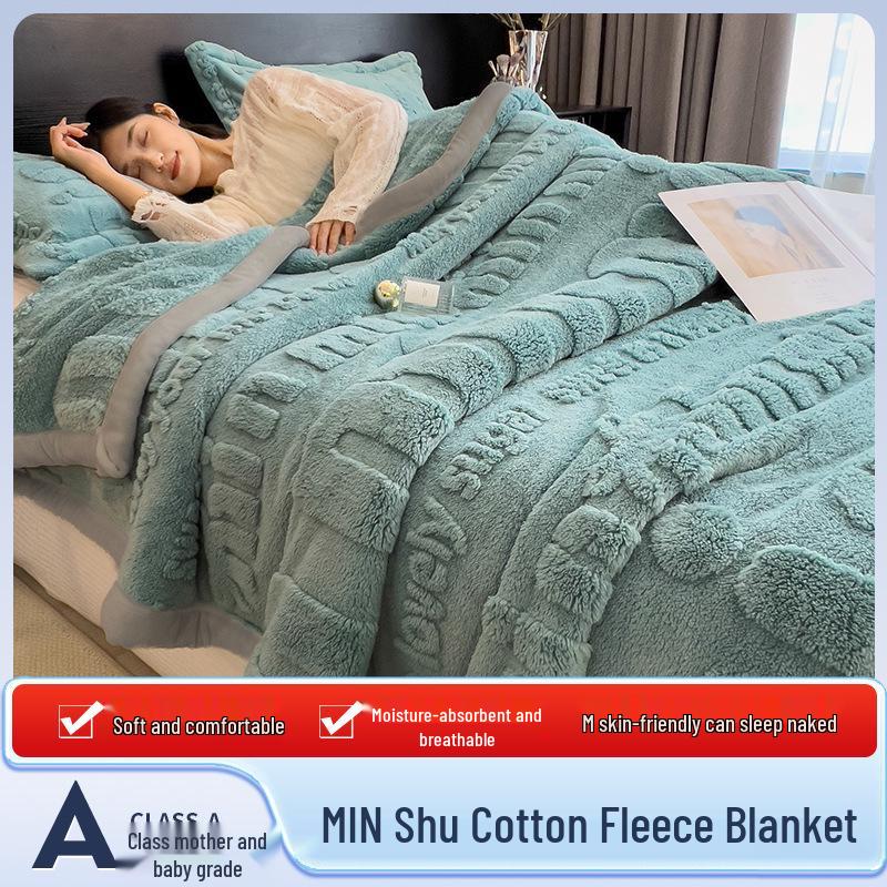 Class A Carved Winter Coral Fleece Blanket - Warm, Multifunctional Gift Blanket