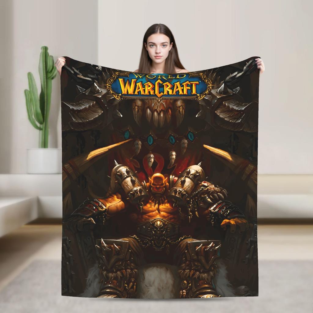 World of Warcraft, WOW Game Blanket Quality Super Warm Throw Blanket Winter Picnic Outdoor Graphic Bedspread
