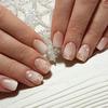 Short Ombre Cutout Snowflake Press-On Nails: Sweet European and American Style for Autumn/Winter