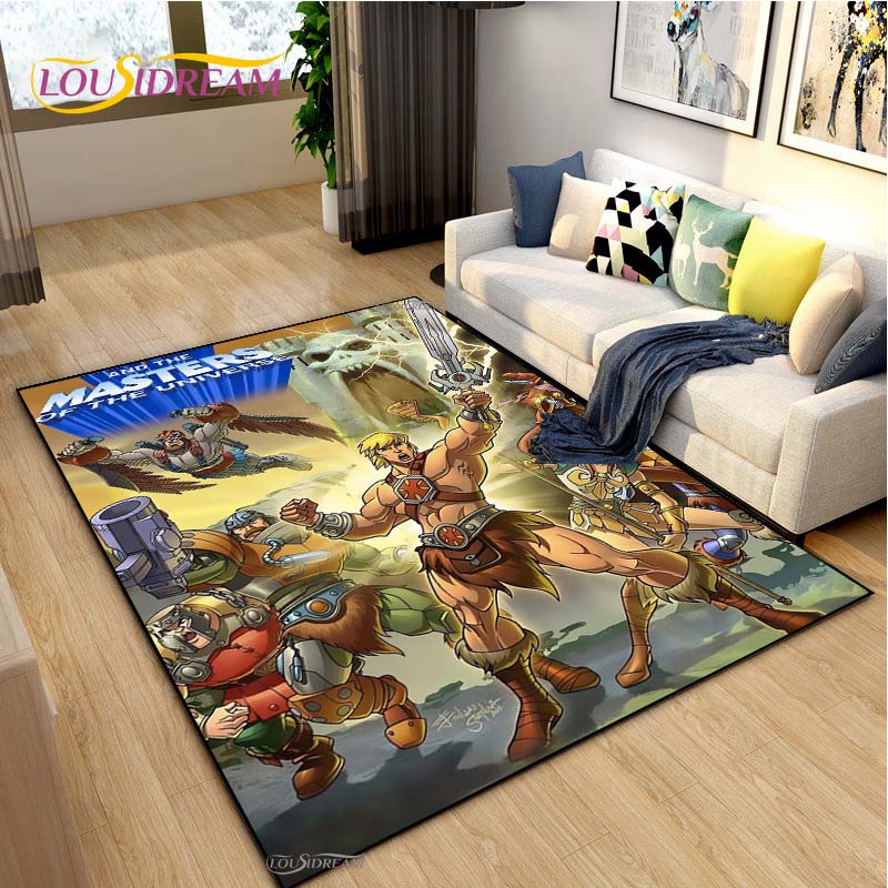 He-man meesters Cartoon Tapijt voor Woonkamer Slaapkamer Vloerkleed Keuken Kinderen Deur Antislip Vloermat Verjaardagscadeau Fotografie Requisieten Tapijt