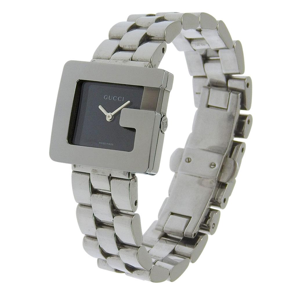 GUCCI G watch Watches 3600L blackDial Stainless Steel Quartz Analog display Women Used