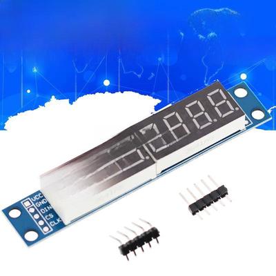 MAX7219 8-bit LED Display Module: Cascaded Serial Control Via 3 IO Ports