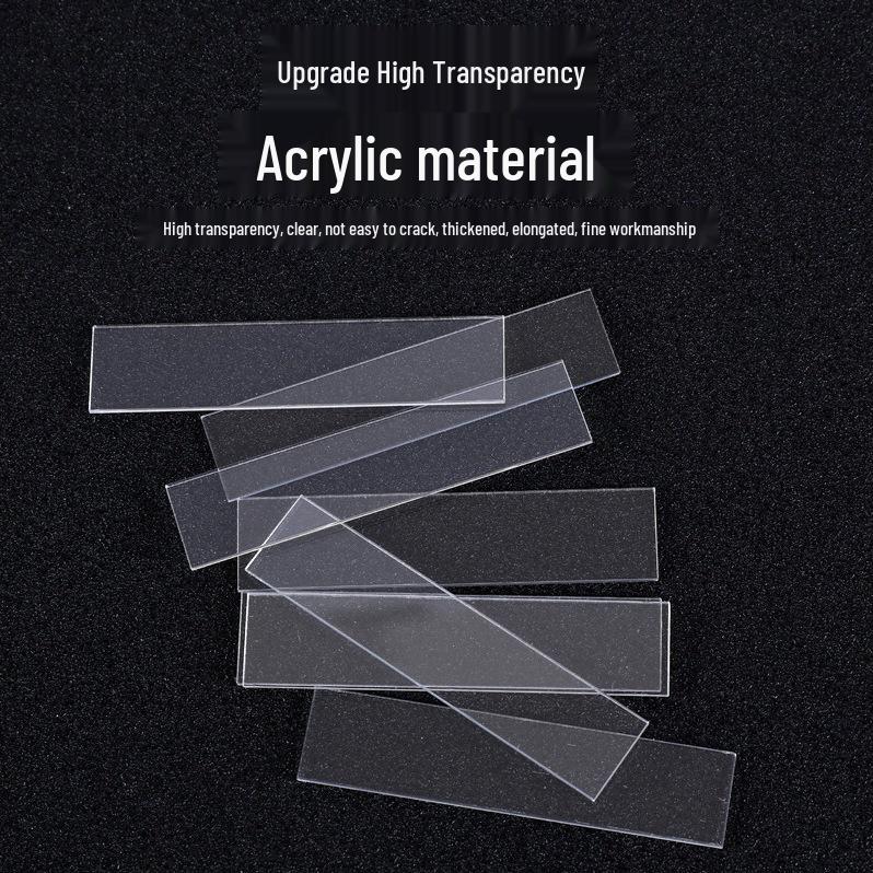 Transparent Acrylic Nail Art Display Strips - 50 Pieces for Salon