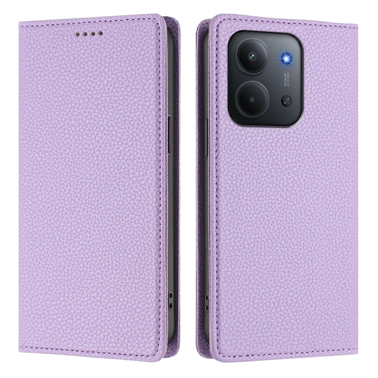

Для Xiaomi Redmi 15C 4G (Глобальний) (171мм)/Poco C85 4G (171мм) Чохол-гаманець з RFID-блокуванням, шкіряний мобільний чохол з текстурою лічі