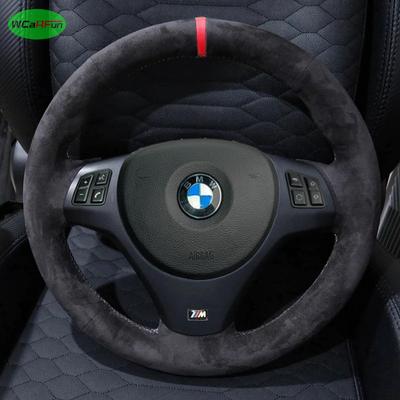 Customized Car Steering Wheel Braid Soft Suede Cover Anti-Slip For E90 Pack M Sport M3 E91 E92 E93 E87 E81 E82 E88 X1 E84