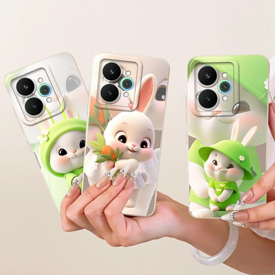 For Realme 15 Pro Case Realme15 RMX5106 Cute Rabbit Cartoon Cover Soft TPU Phone Case For Realme 15T Realme15T 5G RMX5111 Fundas