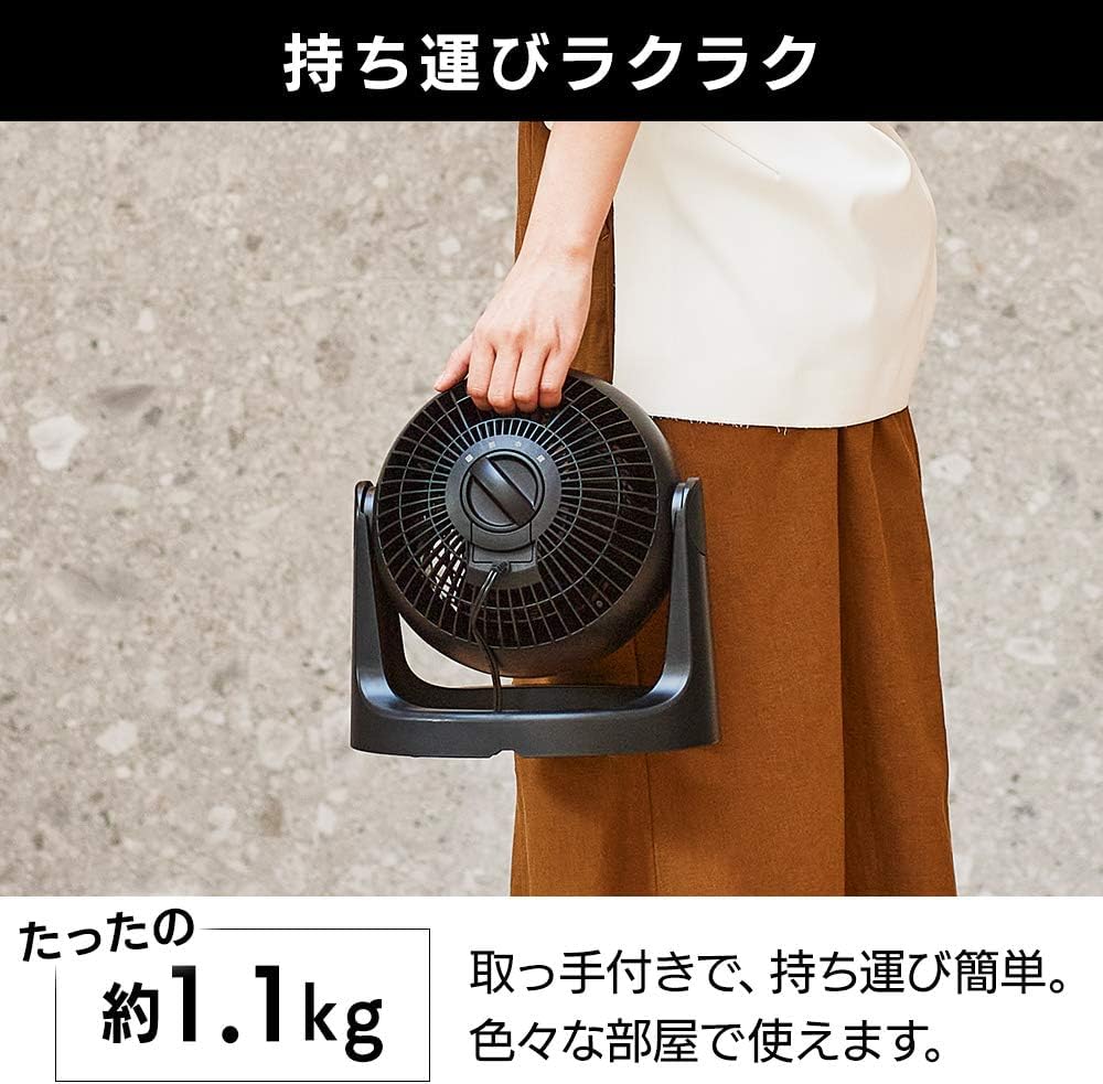Iris Ohyama 8 Tatami Matte Fixed Powerful Air Compact White Circulator, Quiet, Mats, Macaron, Design, Swing, Blower, PCF-MKM15N-W,
