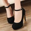 Trendy High Heel Single Shoes 2024 Autumn New Collection Simple and Sexy Buckle Solid Color Temperament High Heel Women's Shoes