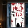 Clear Halloween Window Clings Blood Stickers, Patterns Waterproof And Scratch-Resistant PVC Decals, Removable Stickers for Home Living Room
