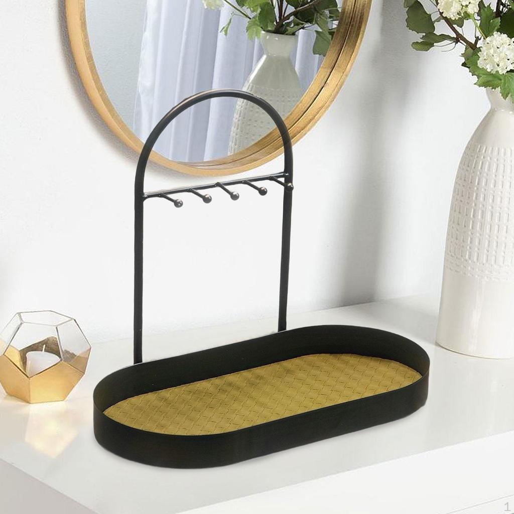 Bathroom Counter Organizer Vanity Tray Cosmetic Storage Rack for Dressing Table Washroom