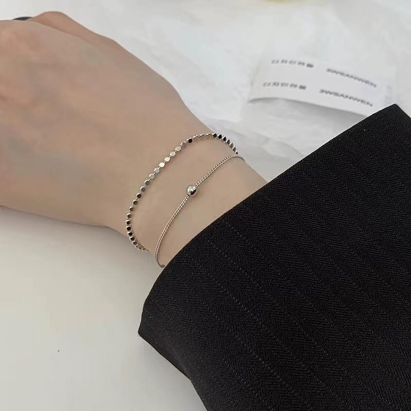 New 925 Sterling Silver Bracelet Personalized Simple Charming Woman Bracelet Birthday Gift for Friends Exquisite Jewelry